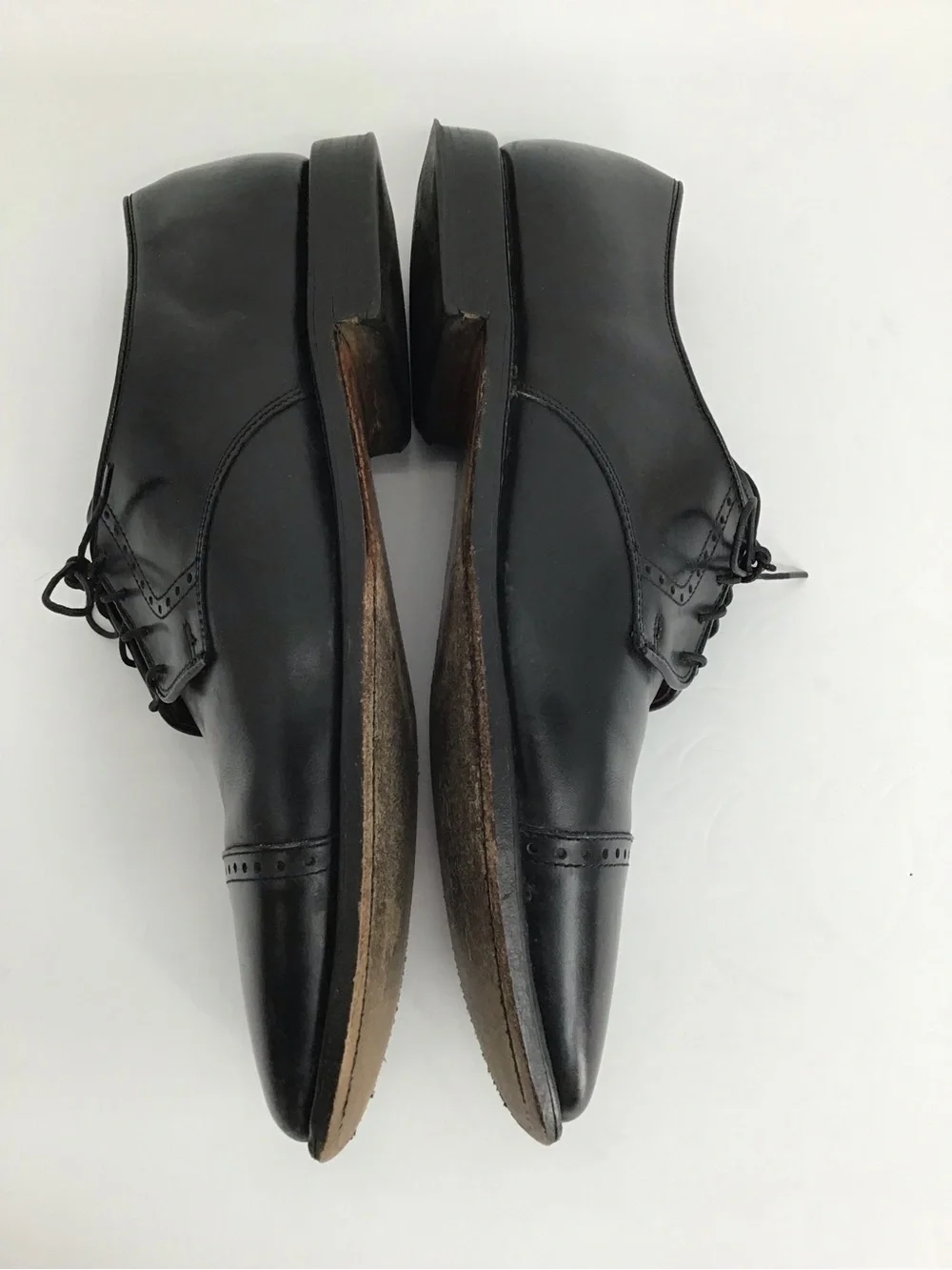 Allan Edmonds Men’s Clifton Calf Leather Cap-Toe Derby Oxfords Black Size 11.5D